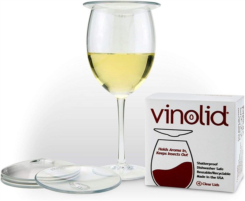 vinolid Wine Glass Cover - 4 Pack