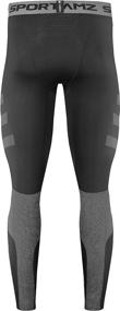 img 2 attached to 🏃 AMZSPORT Men's Compression Pants: 1 or 3 Pack of Cool Dry Base Layer for All-Season Sports & Running