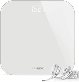 img 4 attached to 🛁 LAMIKO Ultra Slim Round Corner Design Digital Body Weight Scale with Step-on Technology, LED Display for Bathroom, Gym, Yoga Studio – Battery Operated, 396 lbs Capacity (White)