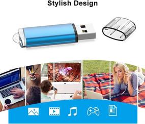 img 2 attached to 💾 JUANWE 5 Pack 32GB USB Flash Drive | Protective Cap | LED Indicative Design | Memory Stick for Computer/Laptop/External Storage