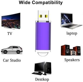 img 1 attached to 💾 JUANWE 5 Pack 32GB USB Flash Drive | Protective Cap | LED Indicative Design | Memory Stick for Computer/Laptop/External Storage