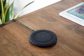 img 1 attached to chargeONE: The Ultimate Modern Fast Wireless Charger with Fabric Design - Compatible with iPhone ⚡ Xs, X, Xr, 8, 8Plus, Samsung S9 & More. Includes QC 3.0 18W USB Quick Charger Adapter!