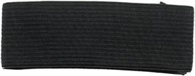 img 1 attached to 🌑 Black Funeral Armband - Mourning Arm Band for Military, Police, Firefighter, and EMS - 2-inch Wide Elastic, 14-inch Long (Unhooked), with Secure Hook & Loop Closure