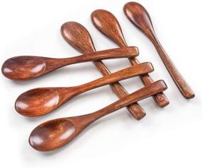 img 4 attached to HansGo Wooden Spoons Serving Teaspoon