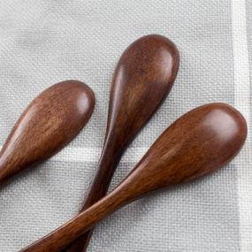 img 2 attached to HansGo Wooden Spoons Serving Teaspoon