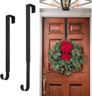 🚪 yhmhog adjustable over door wreath hanger for front and glass doors - larger door upgrade, 14.5" to 25" wreath hook, 20 lbs capacity - perfect for christmas and fall wreath decorations logo
