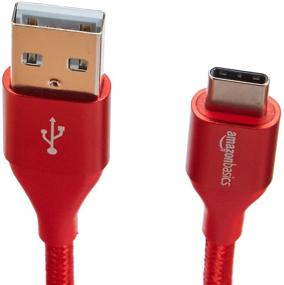 img 2 attached to Amazon Basics 1ft Красный Нейлоновый USB-C к USB-A 2.0 Кабель для Быстрой Зарядки - Эффективный и Прочный