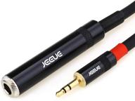 🎧 jeeue 1/4-inch to 3.5mm cable adapter, 6.35mm female to 3.5mm male trs stereo headphone audio cable - ideal for ipod, laptop, home theater, amplifiers - 1ft (1/4-inch f to 3.5mm m-1ft) logo