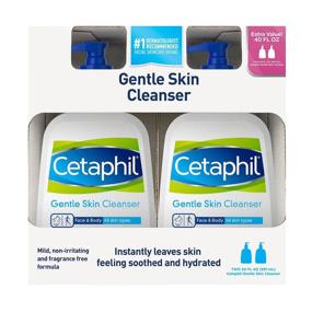 img 1 attached to Нежный очищающий гель для кожи Cetaphil (20 унц, 2 уп.): эффективное и нежное средство ухода за кожей.