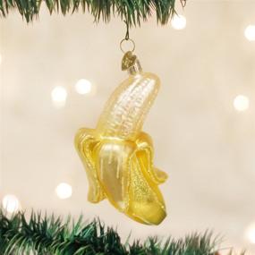 img 2 attached to 🍌 Delightfully Whimsical Old World Christmas Fruit Collection: Glass Blown Ornaments for Christmas Tree featuring a Peeled Banana