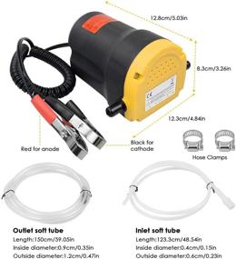 img 3 attached to 🛢️ Enhanced 80W Oil Change Pump Extractor SICOTOOL 12v Diesel Fluid Scavenge Suction Oil Transfer Pump with Hose for Car Boat Motorbike Truck ATV and More Vehicles.