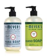 mrs. meyer's liquid hand soap variety pack: snow 🧼 drop, iowa pine, ct - perfect assortment for luxurious hand cleaning logo