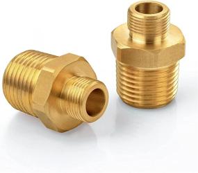 img 4 attached to Vfauosit 1/2 to 3/8 Reducer & 3/8 to 1/2 RV Faucet Adapter - Brass Compression Fitting for Plumbing Water Hose (2 Pieces)