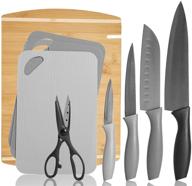 complete social chef cutting board set - kitchen tools with cutting boards, knives, and kitchen shears: a must-have for every home cook логотип