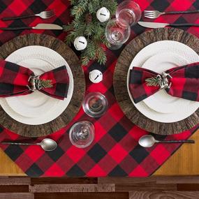 img 3 attached to Buffalo Plaid Christmas Tablecloth Décor