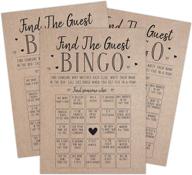 kraft guest bingo game | ideal for bridal 🎉 shower, baby shower, & bachelorette parties | includes 50 game cards logo