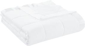 img 1 attached to 🛏️ Full/Queen White Madison Park Windom Microfiber Down Alternative Stain Resistant Blanket