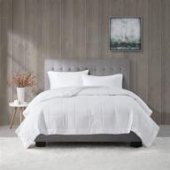 🛏️ full/queen white madison park windom microfiber down alternative stain resistant blanket logo