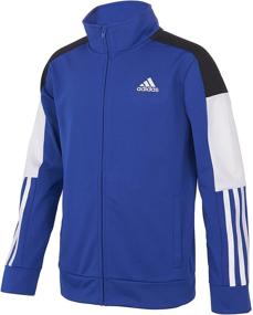 img 4 attached to Adidas Front Colorblock Tricot Jacket Boys' Clothing