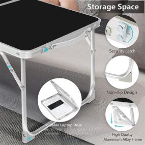 img 2 attached to HOSTIC Foldable Laptop Table Non Slip Laptop Accessories