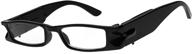 black lighted reading glasses logo