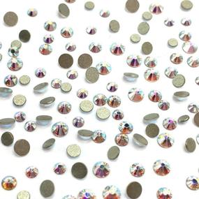 img 1 attached to 2058 Swarovski Crystal AB Mixed Sizes Flatback Rhinestones for Nail Art - Tiny and Small ss5, ss7, ss9 - No Hotfix