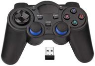 usb wireless gaming controller gamepad - pc/laptop (windows xp/7/8/10), ps3, android, steam - [black] (black) logo