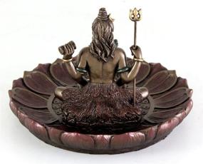 img 1 attached to Round Incense Burner Plate: Premium Hindu God Shiva in Meditation Incense Holder - Top Collection