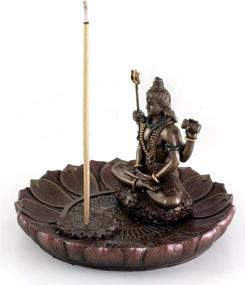 img 2 attached to Round Incense Burner Plate: Premium Hindu God Shiva in Meditation Incense Holder - Top Collection