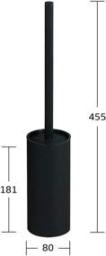 img 2 attached to 🚽 Efficient Black BVL Toilet Brush with Stainless Steel Holder and 2 Cleaner Brush Heads