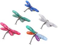 multicolor dragonfly rhinestones brooches birthday logo