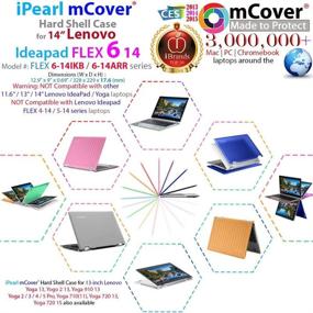 img 1 attached to 🔒 iPearl mCover Hard Shell Case for New 14" Lenovo Ideapad Flex 6 14 Laptop Computers (FLEX6-14 Aqua) – Ultimate Protection and Compatibility