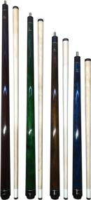 img 1 attached to Premium Set of Aska LS Billiard Pool Cue Sticks - Canadian Hard Rock Maple, Mixed Lengths - Ideal for Shorter Players and Kids