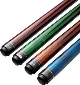 img 2 attached to Premium Set of Aska LS Billiard Pool Cue Sticks - Canadian Hard Rock Maple, Mixed Lengths - Ideal for Shorter Players and Kids