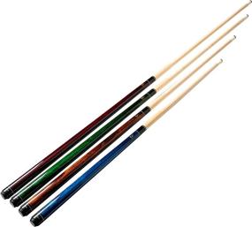 img 3 attached to Premium Set of Aska LS Billiard Pool Cue Sticks - Canadian Hard Rock Maple, Mixed Lengths - Ideal for Shorter Players and Kids