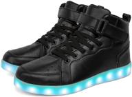 👟 fashionable men's high top sneakers with flashing charging luminous design logo