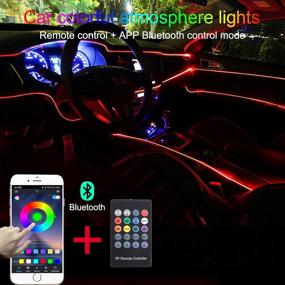 img 4 attached to TABEN Car Ambient Light RGB Remote Control APP Control Decorative Light Lamp DIY Refit Flexible Optic Fiber Pipe 64 Colors Interior Lighting Atmosphere Light 1W DC 12V 3M
