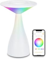 🍷 winees smart table lamp: wi-fi enabled color changing night light for bedside ambience with alexa & google home integration - dimmable touch control lamp for bedroom & living room - perfect christmas decor логотип