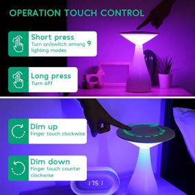 img 1 attached to 🍷 Winees Smart Table Lamp: Wi-Fi Enabled Color Changing Night Light for Bedside Ambience with Alexa & Google Home Integration - Dimmable Touch Control Lamp for Bedroom & Living Room - Perfect Christmas Decor