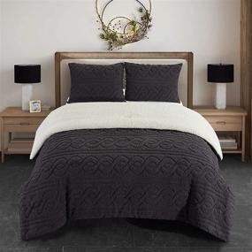 img 1 attached to Dearfoams Turner Embossed Comforter Reverse