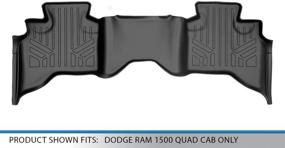 img 2 attached to 🚙 Enhanced SEO-Optimized MAXLINER Quad Cab Only 2nd Row Black Floor Mat Liner for 2009-2018 Dodge Ram 1500