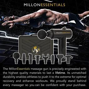 img 2 attached to 💪 Ultimate Athlete's Companion: Silent Deep Tissue Massage Gun - #1 Powerhouse for Muscle Recovery - Portable Handheld Therapy Device - Cordless Pain Relief Machine - Quiet 6 Speed Technology