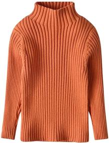 img 4 attached to BAVST kids' cotton knitted pullover sweaters with twisted slim fit turtleneck design - toddler long sleeve sweaters for boys aged 6 months to 5 years