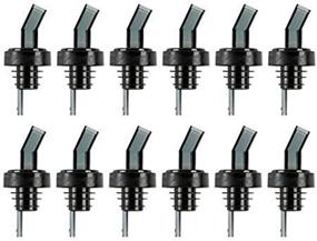 img 3 attached to Tezzorio's (Pack of 12) Black Spout Bottle Pourers with Collar - Premium Screened Liquor Bottle Pouring Spouts