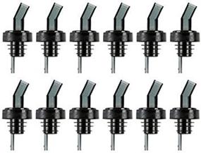 img 2 attached to Tezzorio's (Pack of 12) Black Spout Bottle Pourers with Collar - Premium Screened Liquor Bottle Pouring Spouts