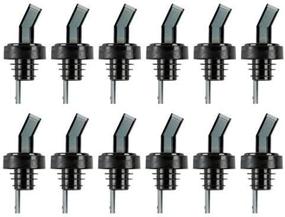 img 4 attached to Tezzorio's (Pack of 12) Black Spout Bottle Pourers with Collar - Premium Screened Liquor Bottle Pouring Spouts