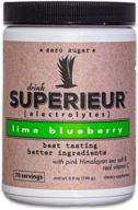 🌱 superieur electrolytes: plant-based hydration & recovery supplement with sea minerals - keto friendly, non-gmo, zero sugar, lime blueberry flavor (70 servings) logo