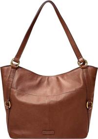 img 3 attached to 👜 Fossil Women's Leather Shopper Tote Purse Handbag - Sam