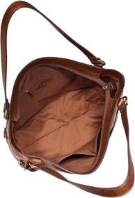 img 1 attached to 👜 Fossil Women's Leather Shopper Tote Purse Handbag - Sam