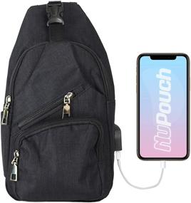 img 3 attached to NuPouch Anti Theft Daypack Black Backpacks for Enhanced Security